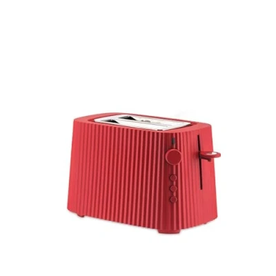 Abbildung von Alessi Plissé MDL08 R Design Toaster, Sechs Stufen der Vergoldung, aus Thermoplastischem Harz, Europäisch Stecker 850 W, Rot