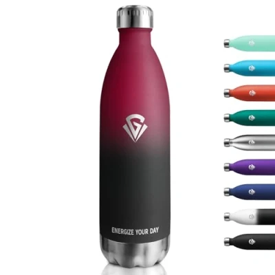 Abbildung von Isolierflasche 1000ml, Thermosflasche Kohlensäure Geeignet, Thermoskanne BPA Frei, Vakuum Edelstahl Trinkflasche, Frei Auslaufsicher Wasserflasche, für Sport, Reisen, Jungs, Mädchen, Outdoor