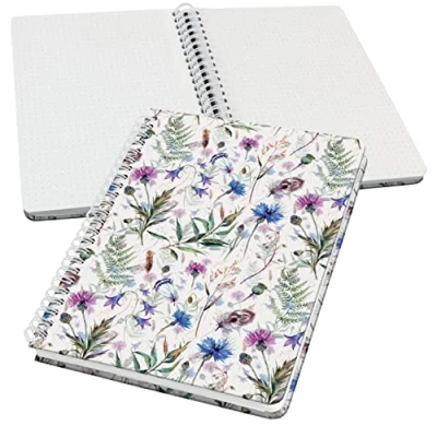 Abbildung von SIGEL JN618 Spiralblock Notizblock Bullet Journal Jolie, ca. A5, dot Lineatur, 120 Seiten, violett/blau, vegan, aus nachhaltigem Papier hergestellt