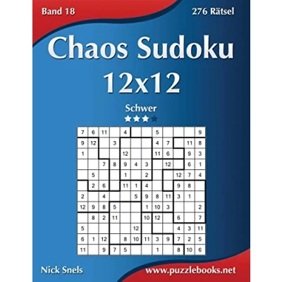 Abbildung von Chaos Sudoku 12x12 Schwer Band 18 276 Rätsel