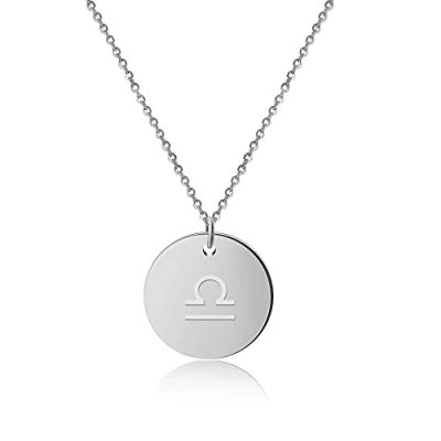 Abbildung von GD GOOD.designs Silberne Damen Halskette mit Sternzeichen (Waage) Tierkreiszeichen Schmuck Horoskop (Libra) Sternzeichenhalskette silbernekette damenkette frauenschmuck