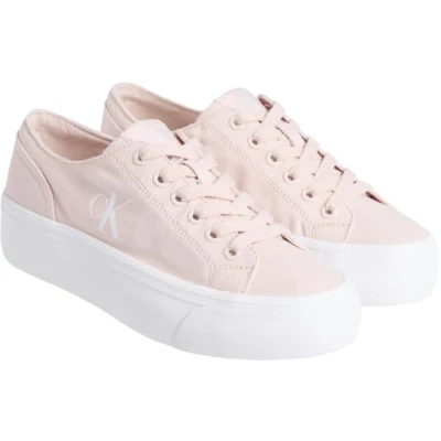 Abbildung von Calvin Klein Jeans Flatform Sneaker low, Damen, Größe: 38, Silver peony/bright white Schuhe
