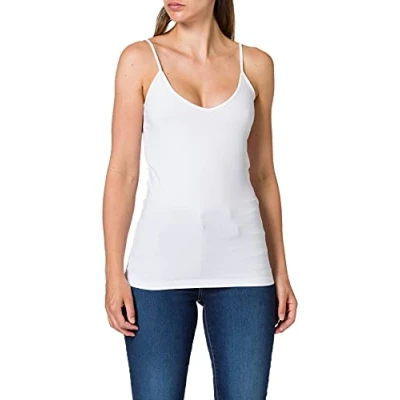Abbildung von VERO MODA Damen Vmmaxi My Soft V Singlet Noos Top, Weiß (Bright White), XS EU