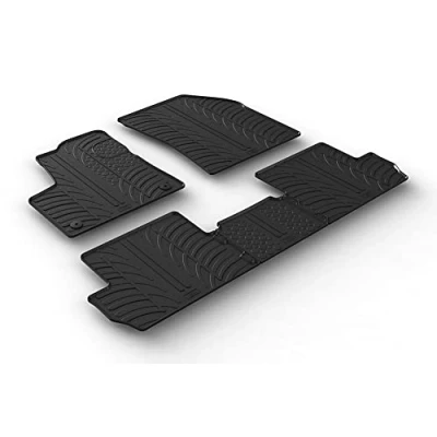 Abbildung von Gledring 0163 Fußmattensatz Gummi vorne und hinten 5 schwarz 750mm 550mm