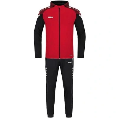 Abbildung von JAKO Herren Trainingsanzug Polyester Performance mit Kapuze, Rot/Schwarz, S