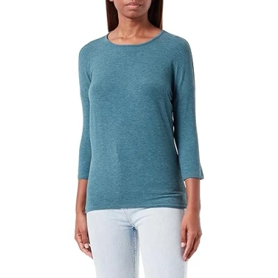 Abbildung von ONLY Glamour 3/4 JRS NOOS Langarmshirt, Damen, Größe: Medium, Deep teal