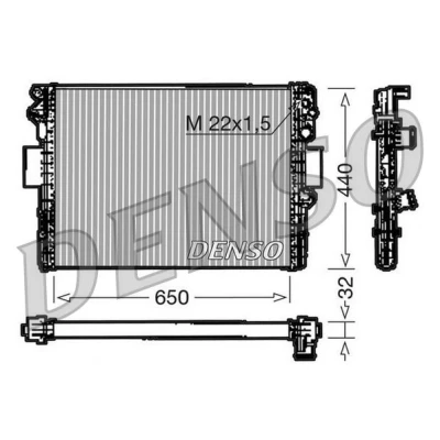 Abbildung von DENSO DRM12005 Kühler, Motorkühlung Aluminium 650 456 32 IVECO: DAILY 3