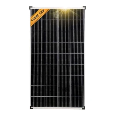 Abbildung von enjoy solar® 150W 12V Monokristallines Solarmodul, PERC 9BB Solarpanel ideal für Wohnmobil, Balkonanlage, Gartenhäuse, Boot