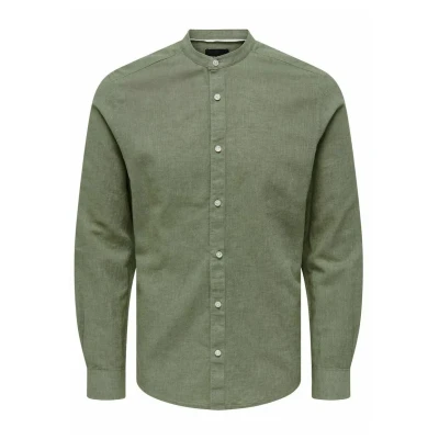 Abbildung von Only &amp; Sons Onscaiden Solid MAO Hemd, Herren, Größe: XS, Swamp