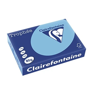 Abbildung von Clairefontaine 1972C Ries Druckerpapier / Kopierpapier Trophee, Pastell Farben, DIN A4, 80g, 500 Blatt, Lavendelblau, 1