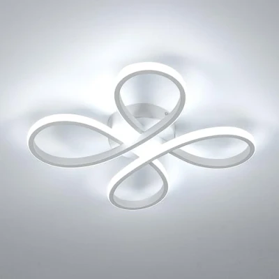 Abbildung von Comely Deckenlampe LED, 30W 3400LM Deckenleuchte Modern, LED Deckenbeleuchtung Flower Form für Balkon Diele Schlafzimmer Wohnzimmer und Esszimmer, Kaltweiß Licht 6500K, 30cm, Weiße