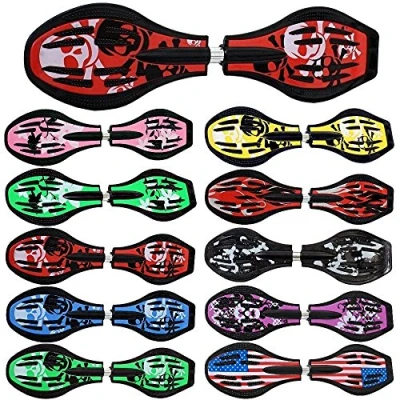 Abbildung von FunTomia Waveboard Original ABEC9 Kugellager inkl. Tasche (Verschiedene Farbdesigns) (Schwarz/Weiß Flecken)