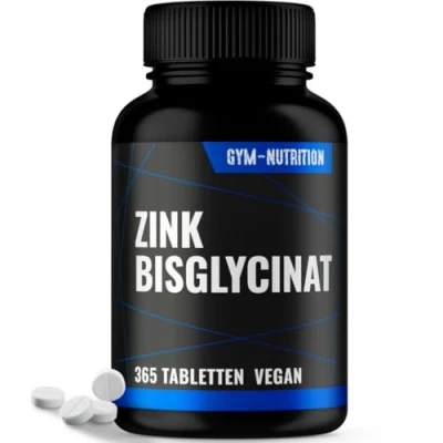 Abbildung von Zink 25mg 365 Tabletten Premium Bisglycinat (Zink Chelat) hochdosiert Elementares Zinc pro Tablette Sollbruchstelle, Laborgeprüft, vegan, Frei von Hormonen und Antibiotika
