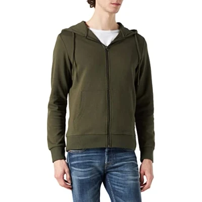 Abbildung von JACK &amp; JONES Male Hoodie Basic Reißverschluss, Forest Night, XS