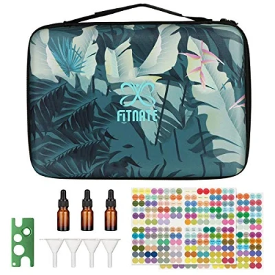 Abbildung von FITNATE ätherisches Öle Tasche, Essential Oil bag für 70 Flaschen Mit 5/10/15ML, Perfekt Young Livng&amp;Doterra, Reisen, Hartschale, Wasserdicht, Flaschenöffner und Aufkleber kleinem Trichter