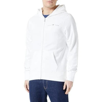 Abbildung von GANT Printed Graphic FULL ZIP Hoodie Sweatjacke, Herren, Größe: XL, Offwhite