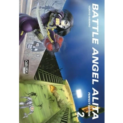 Abbildung von Battle Angel Alita Perfect Edition 2: Neuausgabe der verfilmten Science Fiction Manga Serie über einen weiblichen Cyborg mit Farbseiten und Zusatzmaterial