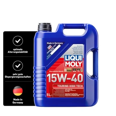 Abbildung von Liqui Moly Touring High Tech 15W 40 5l Motoröl 1096 MERCEDES BENZ: E Class T modell, A Class, W124 Saloon, TOYOTA: Verso, Yaris II Hatchback