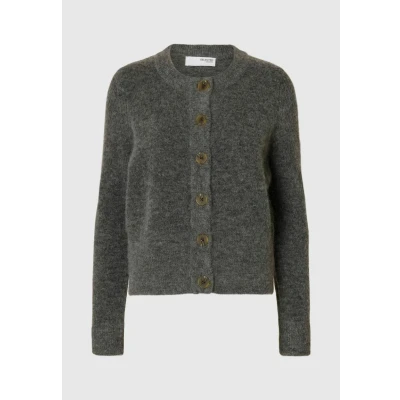 Abbildung von Selected Femme Strickjacke, Damen, Größe: XS, Medium grey melange