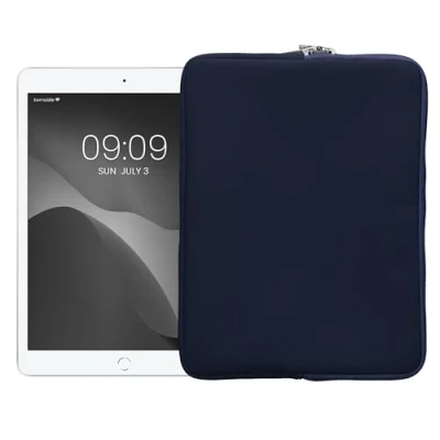 Abbildung von kwmobile Tablet Hülle kompatibel mit 12,4&quot; 12,9&quot; Universal Neopren Tasche Cover Case Schutzhülle Sleeve in Dunkelblau