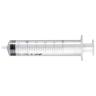 Abbildung von Rays INJ/LIGHT Injektionsspritzen ohne Nadel, exzentrischer Luer Konus, steril, Einweg, latexfrei, Volumen 60 ml, Packung 25 Stück
