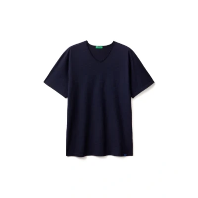 Abbildung von United Colors of Benetton Herren T 3JE1J4264 Kurzarm Shirt, Blu Scuro 016, XS