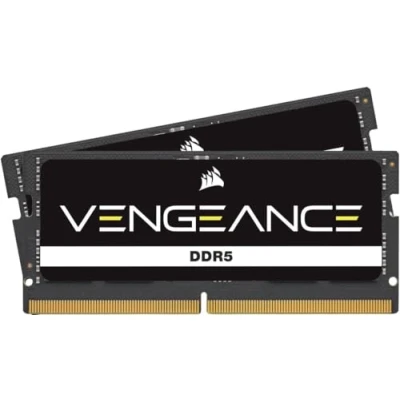 Abbildung von CORSAIR Vengeance DDR5 SODIMM 32GB (2x16GB) 5600MHz C48 (Kompatibel Mit Fast Allen Intel Und AMD Systemen, Einfache Installation, Schnellere Ladezeiten, XMP 3.0 Kompatibilität) Schwarz