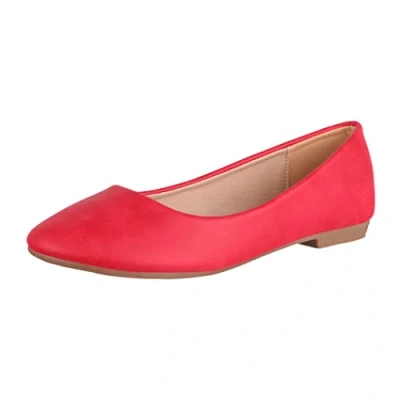 Abbildung von Elara Damen Ballerina Bequeme Slip Ons Flach Chunkyrayan Neu B3039H BL Red 41
