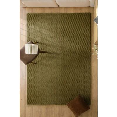 Abbildung von Wecon home Teppich "Castello THREE" rechteckig 7 mm Höhe Schurwolle, Kurzflor mit Hoch-Tief-Effekt, Wohnzimmer, Punktmuster