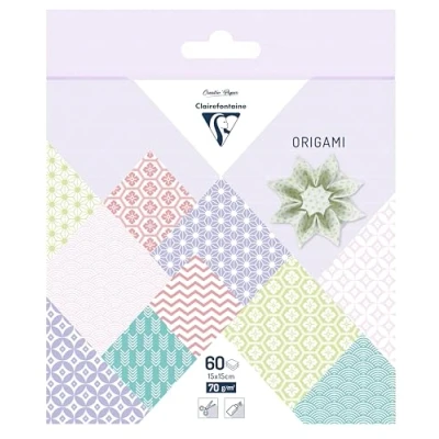 Abbildung von Clairefontaine 95634C Packung mit 16 Bogen Origamipapier 70g/m2, 15x15cm, Frühling, 1 Pack