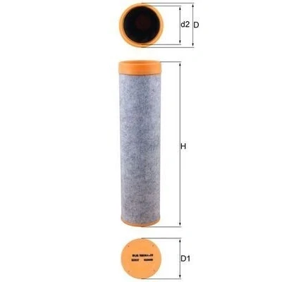Abbildung von MAHLE ORIGINAL LXS 7080 Sekundärluftfilter