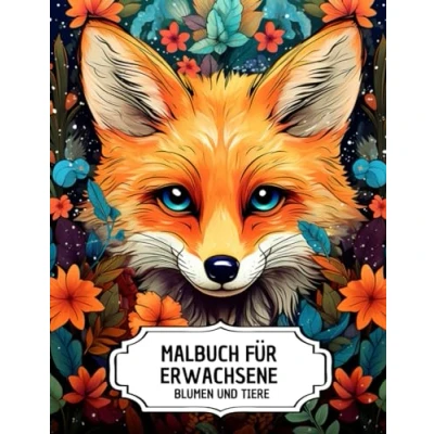 Abbildung von Malbuch Für Erwachsene Blumen und Tiere: Kreativer Ausmalspaß mit 50 Wunderschönen Tiere Blumenmotiven