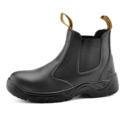 Abbildung von SAFETOE Sicherheitsstiefel Arbeitsschuhe mit Stahlkappe M8025 (S3 klassischer Artikel) von Anti Punktion und wasserdichte, Schwarz, EU43