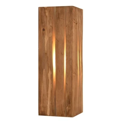 Abbildung von Trio Leuchten Wandleuchte Karuni 263300130, Metall Schwarz matt, Holz naturbelassen, exkl. 1x E14