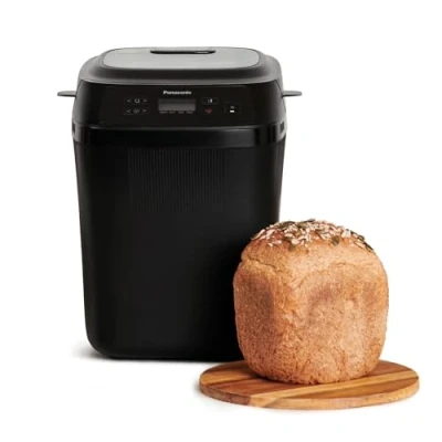 Abbildung von Panasonic SD PN100KXE Automatischer Mini Brotbackautomat für kleine Haushalte, 4 glutenfreie Programme, kompaktes Design, 18 Automatikprogramme, LCD Display, Schwarz, Kunststoff, 400 Grams