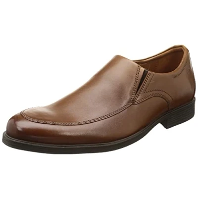 Abbildung von Clarks Herren Whiddon Step Slipper, Dunkelbraunes Leder, 41 EU