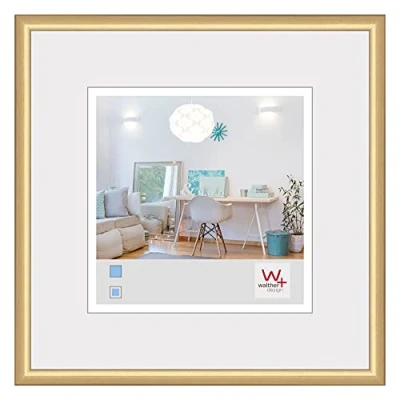 Abbildung von walther design Bilderrahmen gold 13 x cm New Lifestyle Kunststoffrahmen KV313G