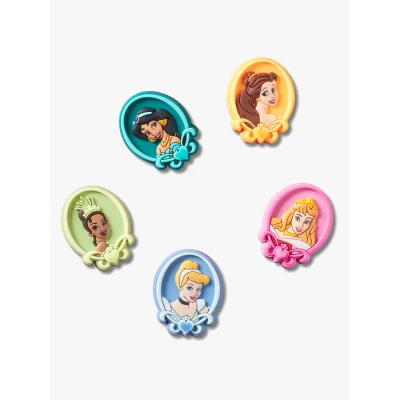 Abbildung von Crocs Unisex Erwachsene Disney Princess 5 Pack Schuhanhänger, Mehrfarbig