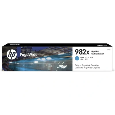 Abbildung von HP 982x (T0B27A) Original Tintenpatrone mit hoher Reichweite für PageWide Drucker, Cyan