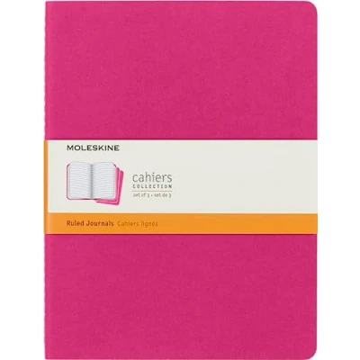 Abbildung von Moleskine Cahier Notizheft, Extra Large 19 x 25 cm, 120 Seiten, Kinetisches Pink, 3er pack