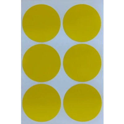Abbildung von Sticker Gelb 50 mm runde Aufkleber 5 cm 180 Stück von Royal Green