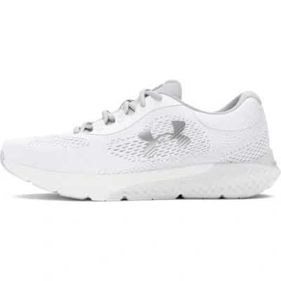 Abbildung von Under Armour Charged Rogue 4 Laufschuh Neutral, Damen, Größe: 36.5, White/halo gray/metallic silver Schuhe