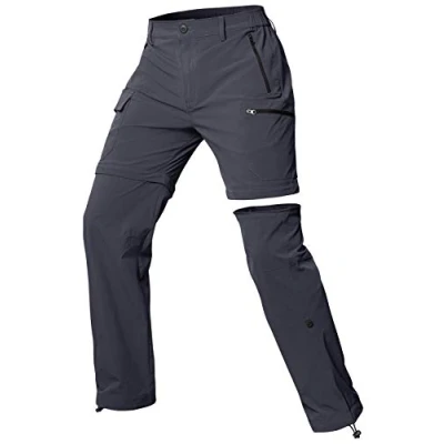 Abbildung von Cycorld Damen Wanderhose Zip Off Trekkinghose, Atmungsaktiv Schnell Stretch Trekkinghose Abnehmbar Outdoorhose Sommer Hiking Pants Funktionshose (Grau, L)