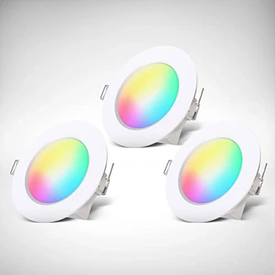 Abbildung von B.K.Licht LED Bad Einbauleuchte, 3er Set, Schutzart IP44, RGB Modus, 3.000 K