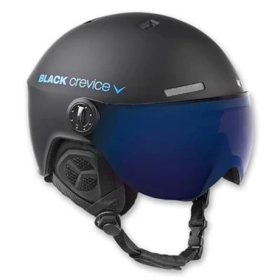Abbildung von Black Crevice Skihelm mit Visier, Gstaad, BCR143921, schwarz/blau, Gr. S/M