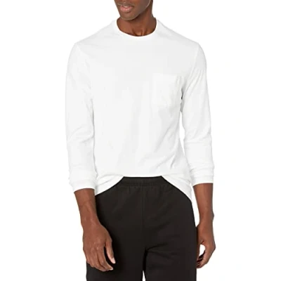 Abbildung von Amazon Essentials Herren Langärmeliges T Shirt, Schmale Passform, Weiß, S