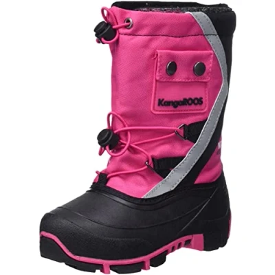 Abbildung von KangaROOS Mädchen Kanga bean Iii Stiefel, Daisy Pink Jet Black, 34 EU