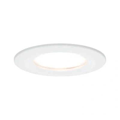 Abbildung von Paulmann 93869 Nova Plus LED Einbauleuchte inkl. Coin Einzelleuchte starr IP44 rund 78mm 6W 230V dimmbar 2700K Weiß matt Spot Einbaustrahler