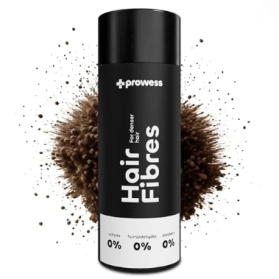 Abbildung von Prowess Streuhaar Ansatzpuder Natürliches Haarpuder zur Haarverdichtung für Frauen und Männer Farbe Hellbraun Ansatzspray sofortige Fülle, Haaransatz kaschieren, Hair fibers, 27,5g
