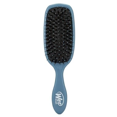 Abbildung von WetBrush Shine Enhancer Bürste mit sanften Intelliflex Borsten und natürlichen Wildschweinborsten, um die Öle der Haare zu verteilen, ohne sie brechen, elementarem Blau